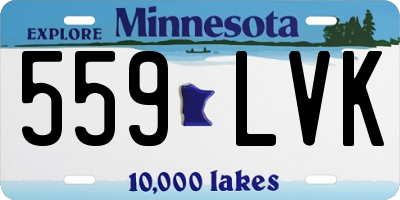 MN license plate 559LVK