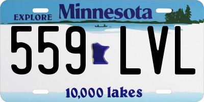 MN license plate 559LVL