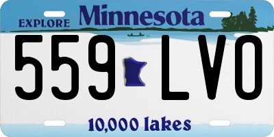 MN license plate 559LVO