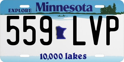 MN license plate 559LVP