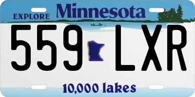 MN license plate 559LXR