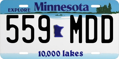 MN license plate 559MDD