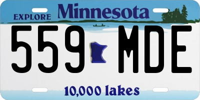 MN license plate 559MDE