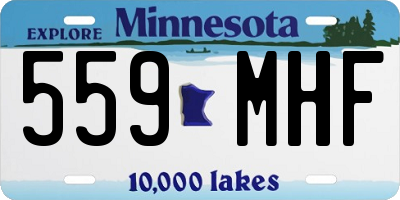 MN license plate 559MHF