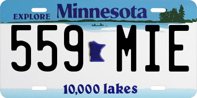 MN license plate 559MIE