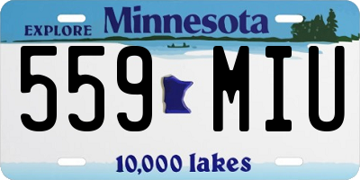MN license plate 559MIU