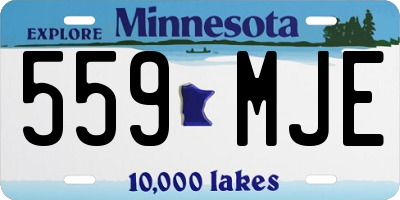 MN license plate 559MJE
