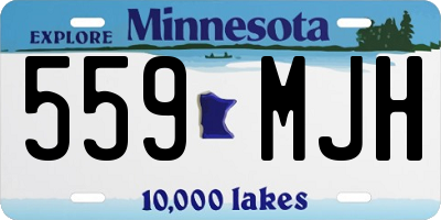 MN license plate 559MJH