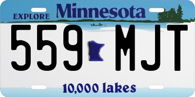 MN license plate 559MJT
