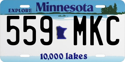 MN license plate 559MKC
