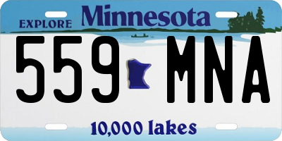 MN license plate 559MNA