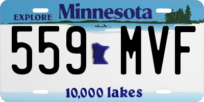 MN license plate 559MVF