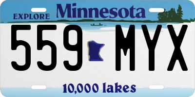 MN license plate 559MYX