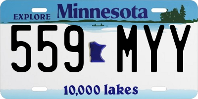 MN license plate 559MYY