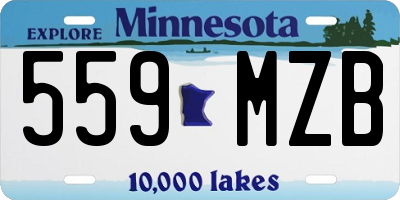 MN license plate 559MZB