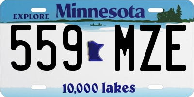 MN license plate 559MZE