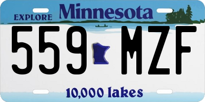 MN license plate 559MZF