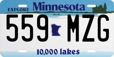 MN license plate 559MZG
