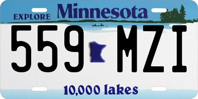 MN license plate 559MZI