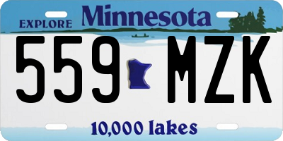MN license plate 559MZK