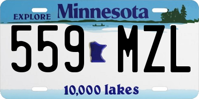 MN license plate 559MZL