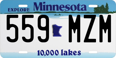 MN license plate 559MZM