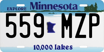 MN license plate 559MZP