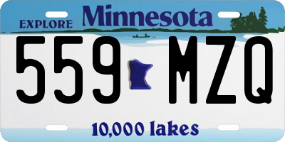 MN license plate 559MZQ