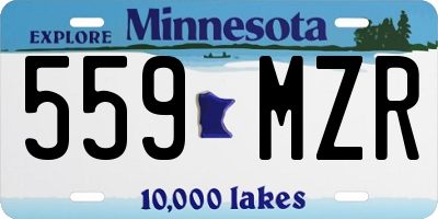 MN license plate 559MZR
