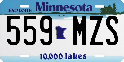 MN license plate 559MZS