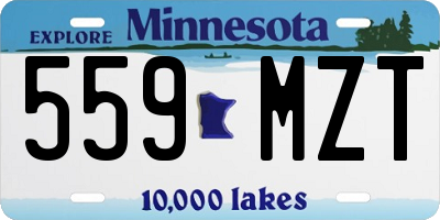 MN license plate 559MZT