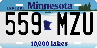 MN license plate 559MZU