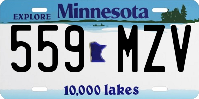 MN license plate 559MZV