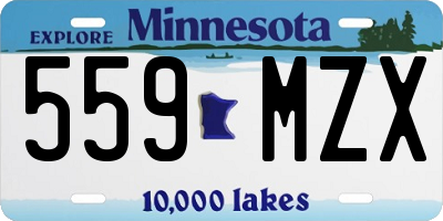 MN license plate 559MZX