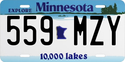 MN license plate 559MZY