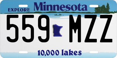 MN license plate 559MZZ