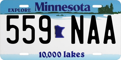 MN license plate 559NAA