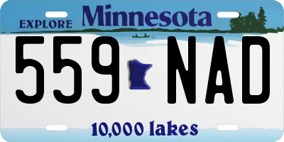 MN license plate 559NAD