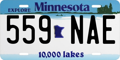 MN license plate 559NAE