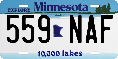 MN license plate 559NAF