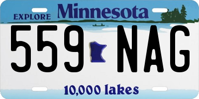 MN license plate 559NAG