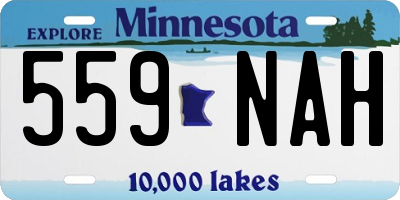 MN license plate 559NAH