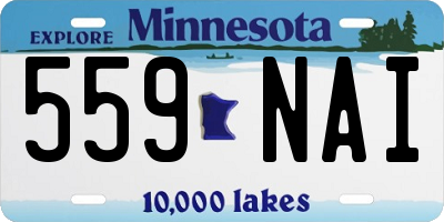 MN license plate 559NAI