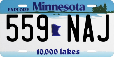 MN license plate 559NAJ