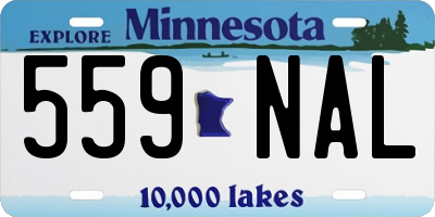 MN license plate 559NAL