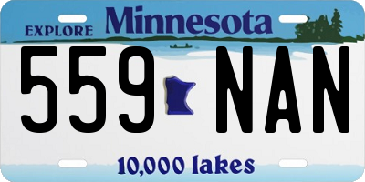 MN license plate 559NAN