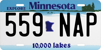 MN license plate 559NAP