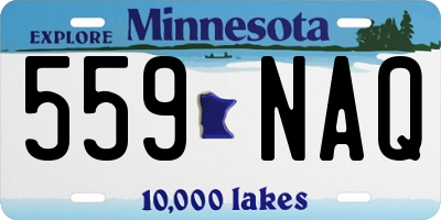 MN license plate 559NAQ