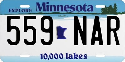 MN license plate 559NAR