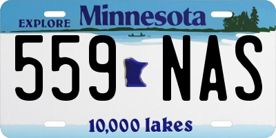 MN license plate 559NAS